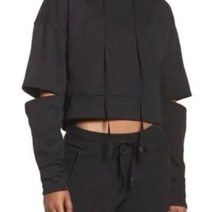 ALO Yoga Black Cropped Sweatshirt